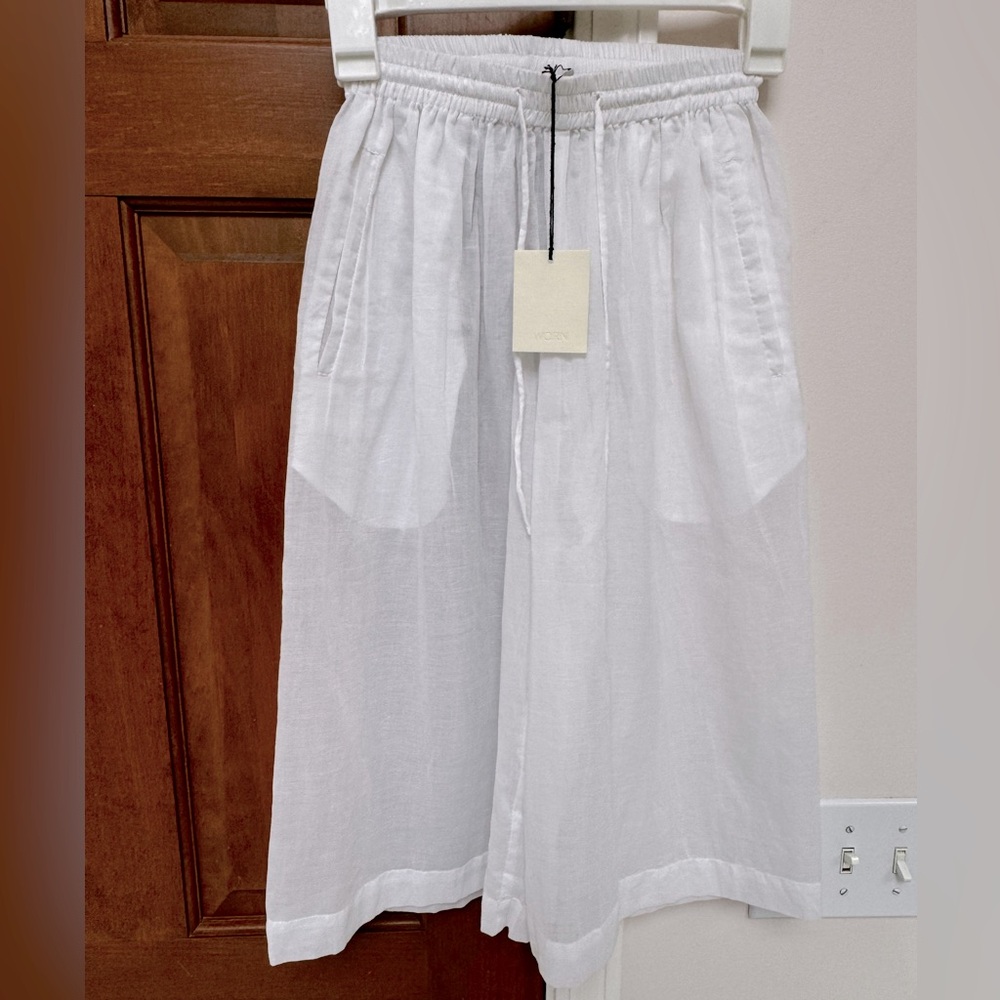 New wTags WORN women’s ORGANIC cotton drawstring pants with pockets